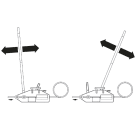 BETA - Argano manuale a fune passante, corpo in lega di alluminio completo di leva di azionamento, fune e gancio 0,8 T x 20m.