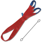 BETA - Braca per sollevamento 5t rosso nastro piatto a due strati, asole rinforzate, poliestere alta tenacita (PES) FASCE SOLLEV.EN1492-1 ROSSE 5 TON. - L4