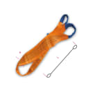 BETA - Braca per sollevamento arancio 10t nastro piatto a due strati, 20t nastro piatto a quattro strati, asole rinforzate, fasce sollevamento en1492-1 arancio 10 ton -l3.
