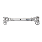 BETA - Tenditore a due forcelle con canaula tubo inox AISI 316 M14.