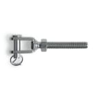 BETA - Forcelle per tenditori inox AISI 316, forcelle inox sinistre con dado e anello M5.