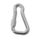 BETA - Moschettoni asimmetrici con ghiera inox AISI 316, moschet. asimmetrici c/ghiera inox 8x80.