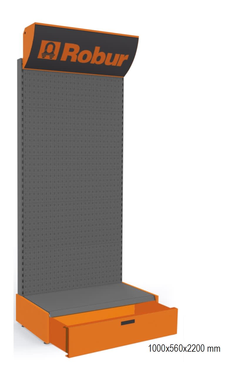 BETA - Parete espositiva vuota Robur MT1 C88N.