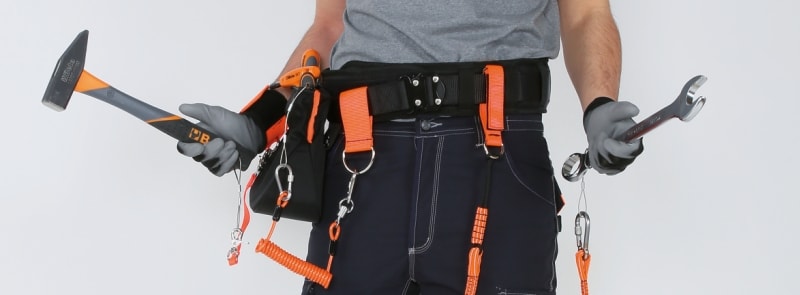 BETA - Cinturone di sicurezza con fibbia metallica a doppia chiusura per il collegamento degli utensili H-SAFE REGOLABILE ANTICADUTA 70-100.