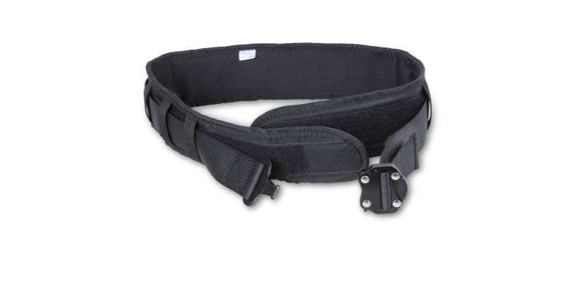 BETA - Cinturone di sicurezza con fibbia metallica a doppia chiusura per il collegamento degli utensili H-SAFE, cinture regolabili anticaduta 100-135.
