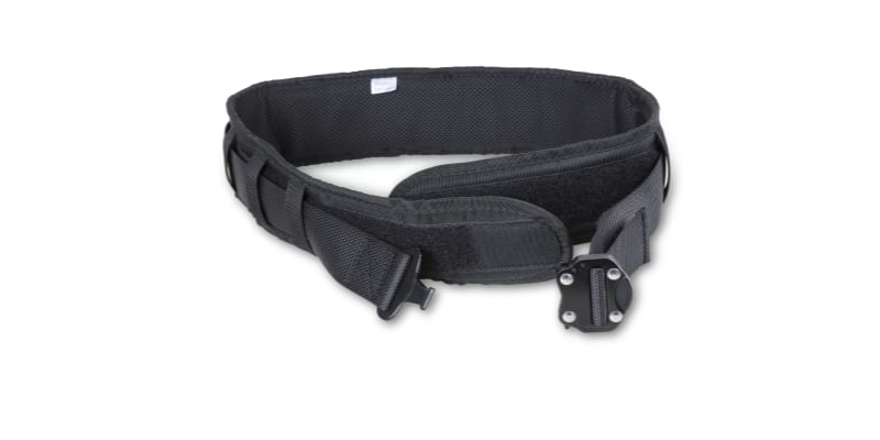 BETA - Cinturone di sicurezza con fibbia metallica a doppia chiusura per il collegamento degli utensili H-SAFE, cinture regolabili anticaduta 100-135.