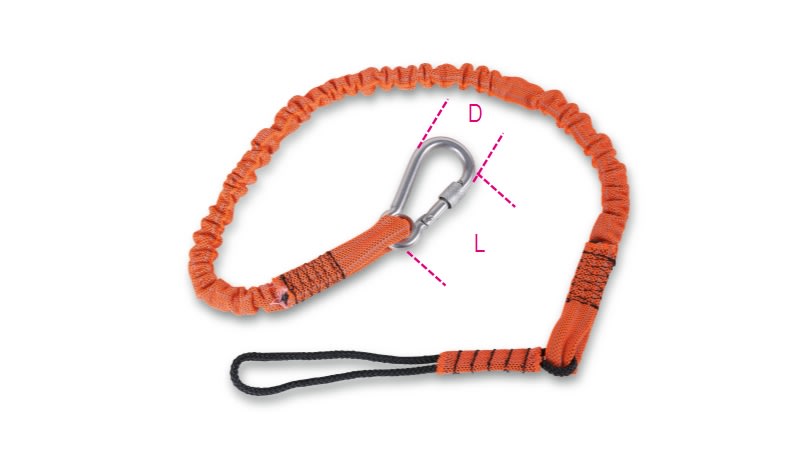 BETA - Laccio di collegamento ammortizzato ELASTICI 0,8-1,2MT MOSCHETTONI 80+LACCI.