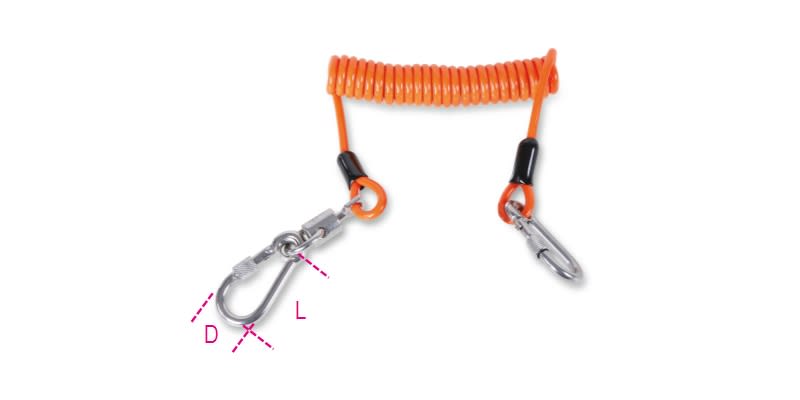 BETA - Laccio di collegamento ammortizzato CAVI ELASTICI 0,1-1,2MT 2 MOSCHETTONI 60.