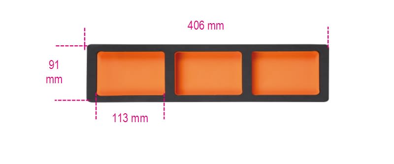 BETA - Vassoio morbido in EVA con 3 vaschette portaminuterie vaschette morbide C45C7 (3) 1/4 VPM7-C
