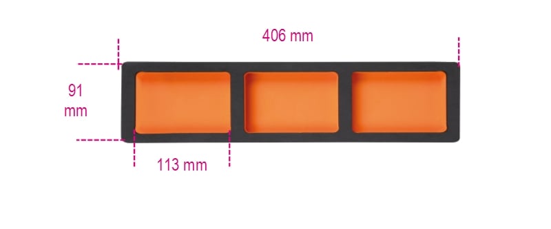 BETA - Vassoio morbido in EVA con 3 vaschette portaminuterie vaschette morbide C45C7 (3) 1/4 VPM7-C