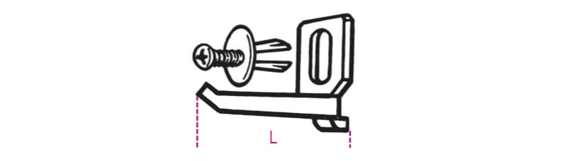 BETA - Kit ganci GPS 40mm lunghi 90 con viti VE1.