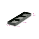 BETA - Termoformati rigidi in ABS portaminuterie in materiale plastico per cassettiera C38 +C04TSS-7 vaschette C38 129x410x45 VP 3SC.