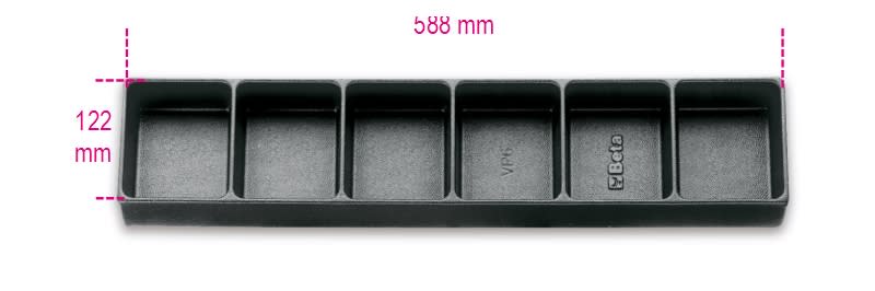 BETA - Termoformato rigido in ABS, vaschette 580x120x45 VP6, ideale per organizzare e proteggere. 088880359