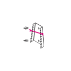 BETA - Supporti per 8 chiavi a forchetta in lamiera, supporti chiavi forchetta 8 pos. s55/8.