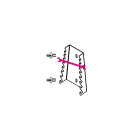 BETA - Supporti per 8 chiavi a forchetta in lamiera, supporti chiavi forchetta 8 pos. s55/8.