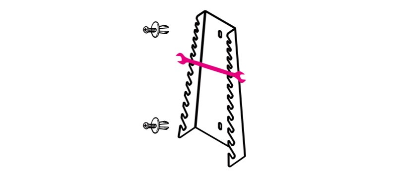 BETA - Supporti chiavi forchetta 12 posizioni in lamiera S55/12.