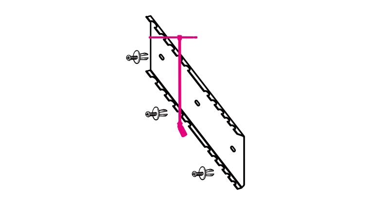 BETA - Supporti per 10 chiavi a T, in lamiera, supporti chiavi a T snod.10 pos. S952/10.