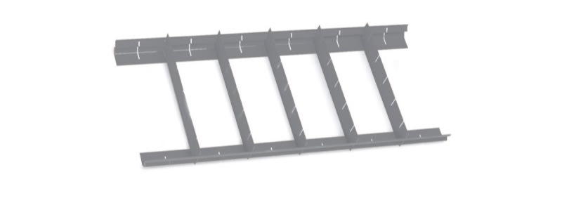 BETA - Separatori paralleli per cassetto standard TP-2 588x367x7 mm.