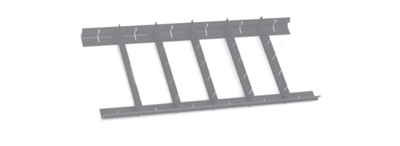 BETA - Separatori paralleli per cassetto standard TP-2 588x367x7 mm.