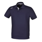 BETA - Polo 2 bottoni in cotone jersey 200 g blu/grigie tg. M