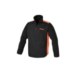BETA - Pile 100% poliestere, pile neri-arancio con zip top line taglia XL.