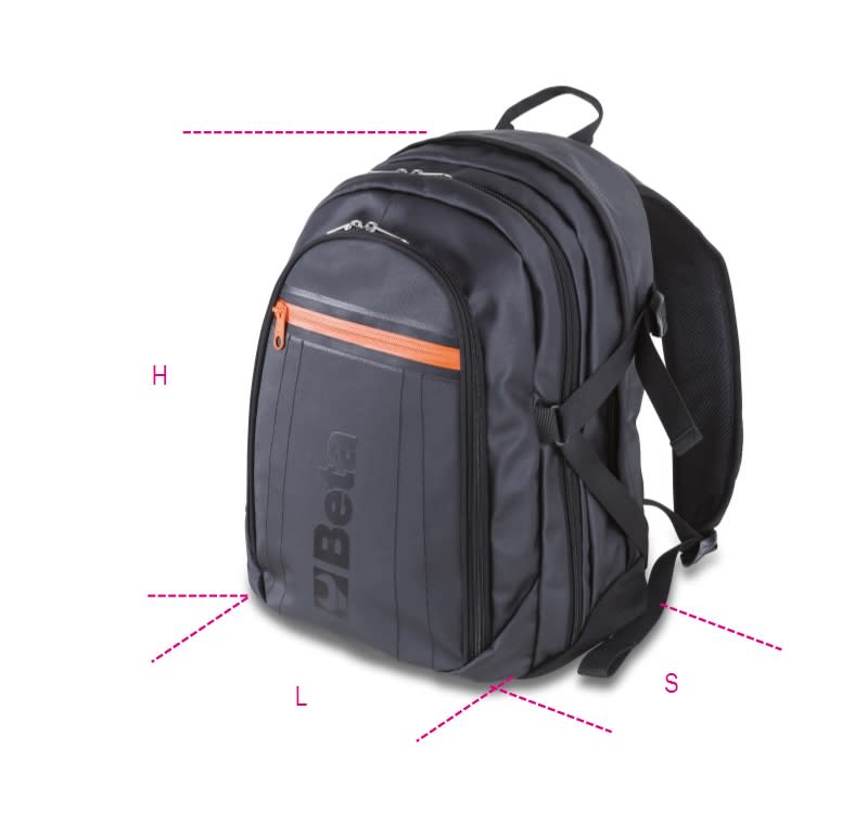 BETA - Zaino in poliestere spalmato/poliestere oxford 600D, dimensioni 50x33x16 cm FREETIME MUST CAPIENZA. 095410011