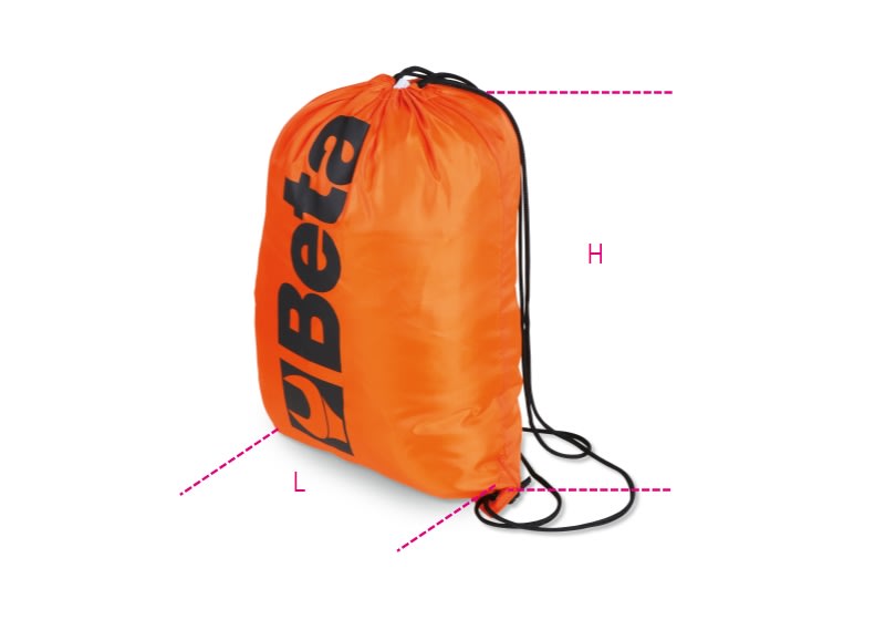 BETA - Zainetto con coulisse in poliestere 210D impermeabile cm 33x45 a sacco.