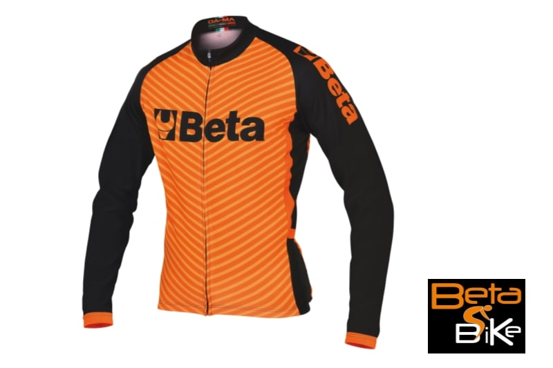 BETA - Maglia invernale in tessuto traspirante, garzato internamente, zip lunga, tre tasche posteriori, elastico in silicone a fondo maglia BIKE G/M.