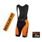 BETA - Salopette in lycra, elastico siliconato fondo gamba, fondello antibatterico ad alta traspirabilità, salopette bike regular size orange c/xxl.