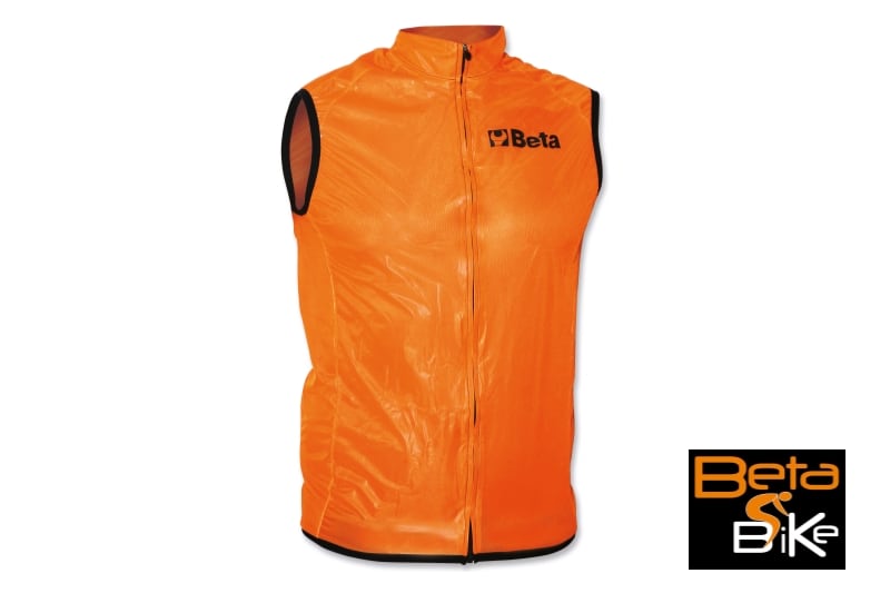BETA - Gilet antivento in tessuto accoppiato traspirante con zip lunga e tasca bike L.