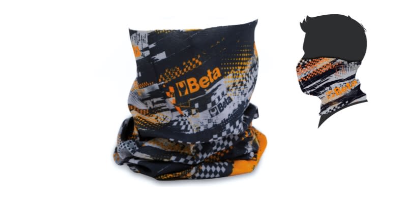 BETA - Copricollo tubolare multifunzione in microfibra di poliestere senza cuciture estivo.