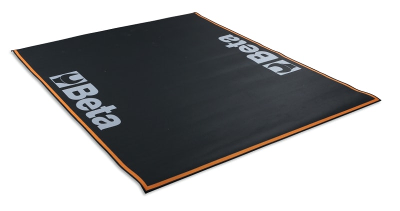 BETA - Tappeto per banco da lavoro 200x160 cm con 2 loghi, ideale per officina, resistente e pratico.