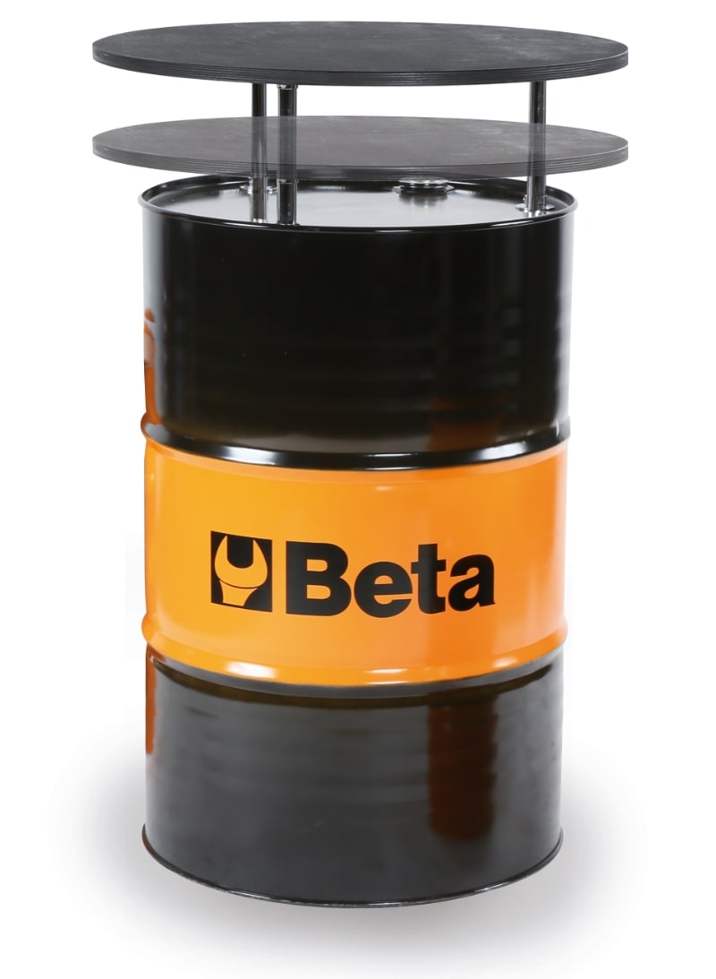 BETA - Tavolo in lamiera d’acciaio con piano in legno multistrato di betulla verniciato FUSTI TAVOLO T.