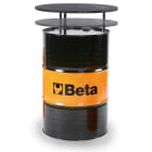 BETA - Tavolo in lamiera d’acciaio con piano in legno multistrato di betulla verniciato FUSTI TAVOLO T.