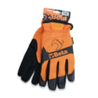 BETA - Guanto da lavoro con polsino elastico elasticizzato, pollice e indice rinforzati in pelle sintetica per touchscreen GUANTI WORK ORANGE BETA O-XL.