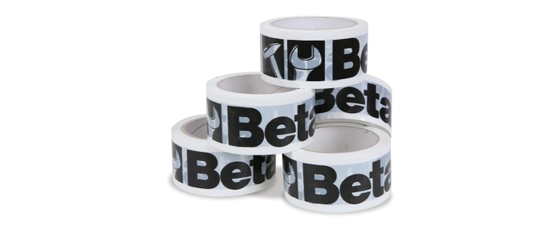 BETA - Confezione da 36 rotoli di nastro adesivo per imballo, logo Beta, bianco. CONF. 36 ROTOLI NASTRO BETA BIANCO B/36.