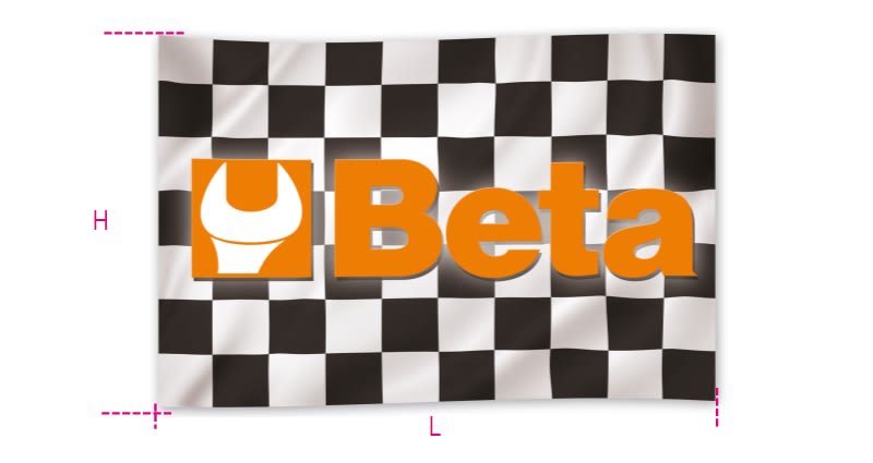 BETA - Bandiera in nylon serigrafato 140x215 cm BANDIERE BETA B.