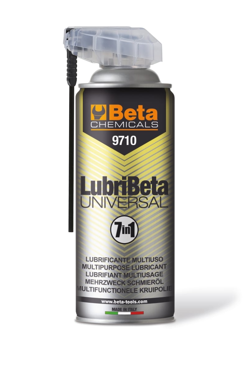 BETA - Sbloccante lubrificante multiuso 7 funzioni, LUBRIBETA UNIVERSAL 7 FUNZ. 400 ML, ideale per ogni esigenza di lubrificazione e sbloccaggio.