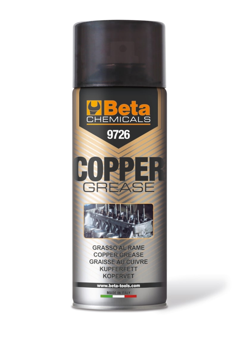 BETA - Grasso spray al rame micronizzato, ideale per alte temperature, disponibile in formato da 400 ml.
