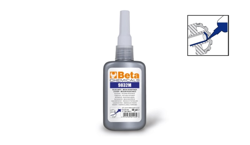 BETA - Bloccante media resistenza, flaconi blocco medium strength 20ml, ideale per fissaggi sicuri.