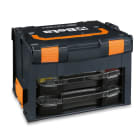 BETA - Valigetta portautensili COMBO in ABS vuota con 2 cassette portaminuteria trasportabili BOX 445X358X322+ V3+2C.