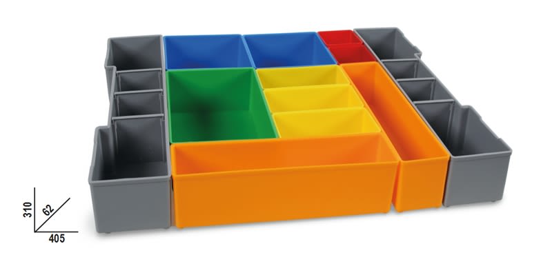 BETA - Kit 18 vaschette portaminuteria per valigette portautensili C99V0 e 12 portaminuterie C99 P-V0. 099000499