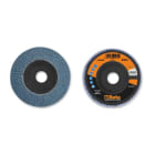 BETA - Dischi lamellari con tela abrasiva zirconio, supporto plastica lamella singola D115 GR40 LS.