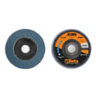 BETA - Dischi lamellari con tela abrasiva allo zirconio, supporto in fibra di vetro e lamella singola D125 grana 40.