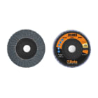BETA - Dischi lamellari con tela abrasiva allo zirconio, supporto in plastica e lamella doppia D115 GR120.
