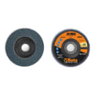 BETA - Dischi lamellari con tela abrasiva allo zirconio, supporto in fibra di vetro e lamella singola. Dischi mono-lam zirc. sp/fv d125 gr80 lp.