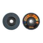 BETA - Dischi lamellari con tela abrasiva allo zirconio, supporto in fibra di vetro e lamella doppia BI-LAM ZIRC. SP/FV D115 GR60 LP.