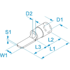 BM - PUNTALE PIATTO ISOL 2,5 BLU 00252