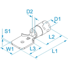 BM - PRESA LAM MASCHIO ISOL 6,3X0,8 00380