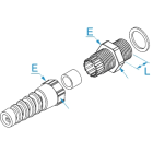 BM - PRESS NYLON IP68 M20X1,5 SPIRALE RAL7035